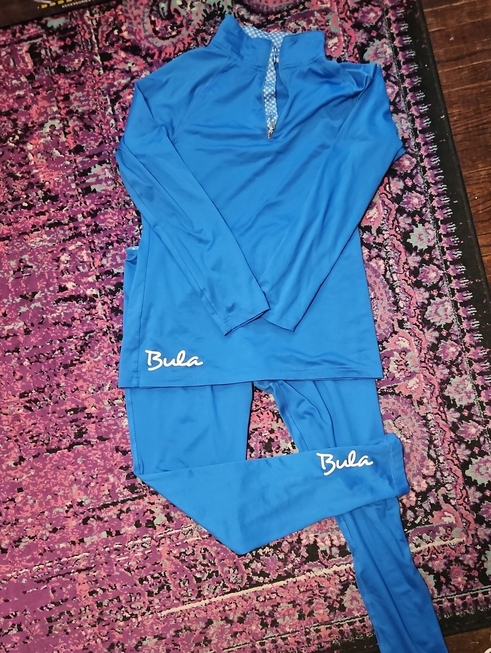 Women's Royal Blue Long-Underwear Set.